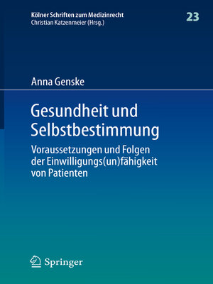 cover image of Gesundheit und Selbstbestimmung